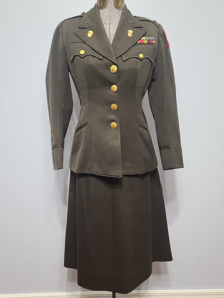 WAC Officer Uniform Jacket and Skirt <br> (B-32" W-26" H-35")