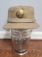 WWII WAC WAAC Khaki Hobby Hat Women's Army Uniform Cap Size 21