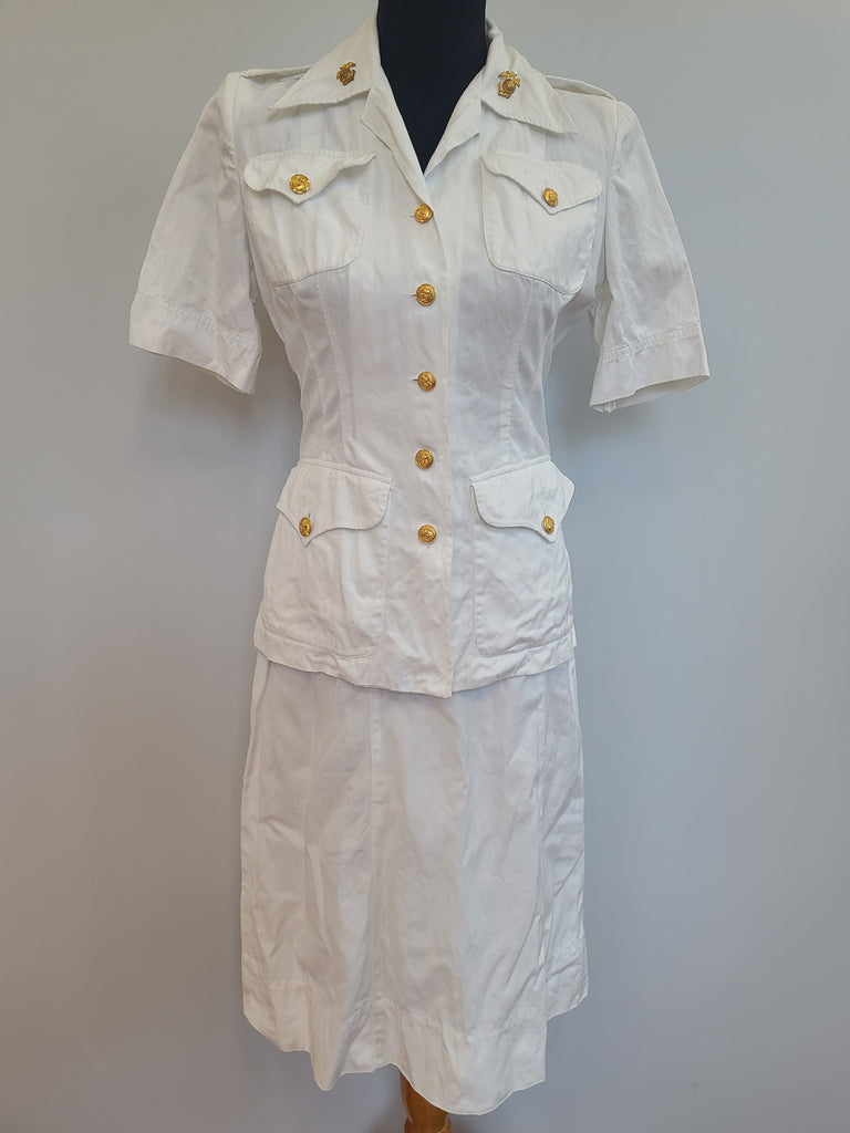 USMCWR Women's Marine Corps White Summer Uniform (B-34" W-27" H-38") USMCWR Women's Marine Corps White Summer Uniform (B-34" W-27" H-38")