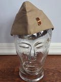 WWII Woman WAC Warrant Officer US Khaki Garrison Cap Hat