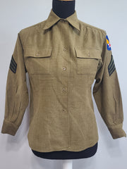 Women's WAC OD Wool Blouse (Air Corps Patch) <br> (40" Bust)