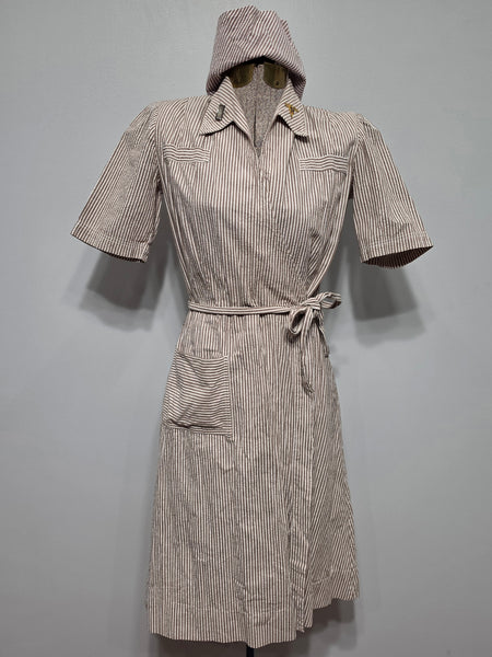 WWII Women's Army Nurse ANC Seersucker Hospital Dress Uniform