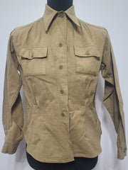 WWII Women's Army Nurse or WAC OD Wool Uniform Blouse Shirtwaist Shirt