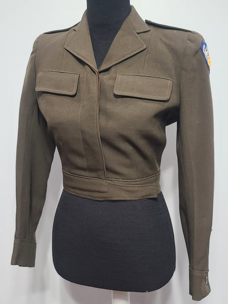 WWII Women's Ike Jacket Red Lining 9th Air Force British Made Theater Made