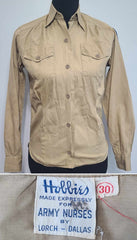 Women's Khaki Blouse Hobbies Made Expressly for Army Nurses <br> (37" Bust)