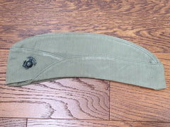 WWII Women's Marine Corps HBT Garrison Cap Uniform Hat USMCWR