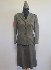 Women's US Marines Uniform: Jacket Skirt and Garrison Cap <br> (B-38" W-29" H-38")