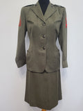 WWII Women's Marine Corps Uniform Jacket and Skirt Named USMCWR