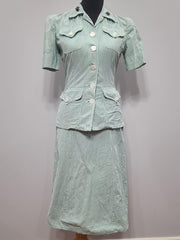WWII Women's Marine Seersucker Uniform Jacket and Skirt