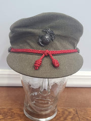 WWII Women's Marine Uniform Service Hat Named (Size 22) USMCWR