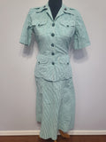 Marine Corps Seersucker Jacket & Skirt Set <br> (B-36" W-28" H-39")