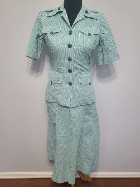Marine Corps Seersucker Jacket & Skirt Set <br> (B-36" W-28" H-39")