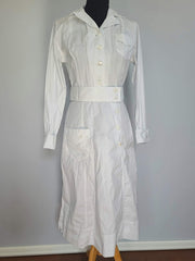 WWII Women's NNC Navy Nurse Hospital Work Dress Uniform & Belt & Cufflinks