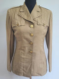 WWII Women's US Army Khaki WAC Uniform Jacket 14R