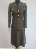 Army Nurse Uniform Jacket and Skirt <br> (B-33" W-26" H-35")