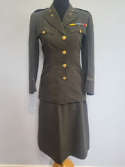 Army Nurse Uniform Jacket and Skirt <br> (B-33" W-26" H-35")