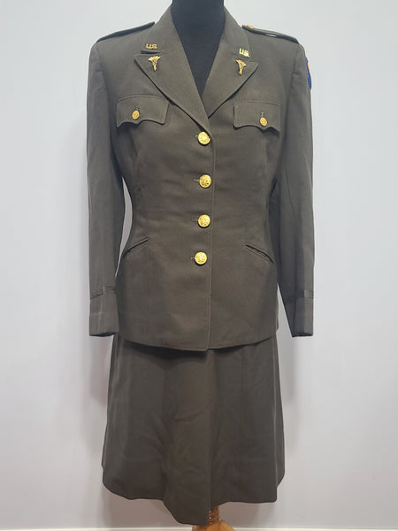 WWII Women's US Army Nurse Uniform Set Jacket and Skirt