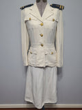 NNC Navy Nurse White Uniform Jacket and Skirt <br> (B-33" W-25" H-33.5")