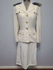 NNC Navy Nurse White Uniform Jacket and Skirt <br> (B-33" W-25" H-33.5")