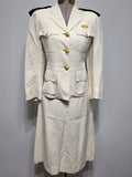 WWII Women's US NNC Navy Nurse White Uniform Set Jacket and Skirt