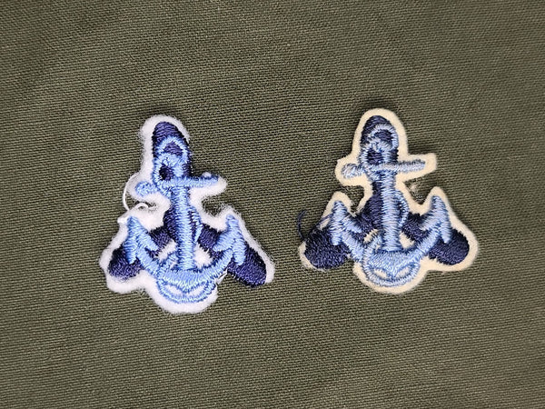 WWII Women's US Navy WAVES Collar Patches for Seersucker Uniform Jacket