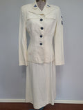 US Navy WAVES White Uniform Jacket & Skirt <br> (B-36" W-24" H-34")