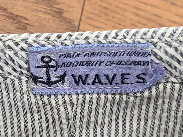WAVES Seersucker Garrison Cap (Size 22)