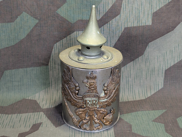 WWI Souvenir Tobacco Jar Made From Pickelhaube