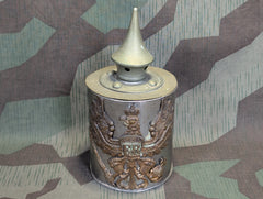 WWI Souvenir Tobacco Jar Made From Pickelhaube
