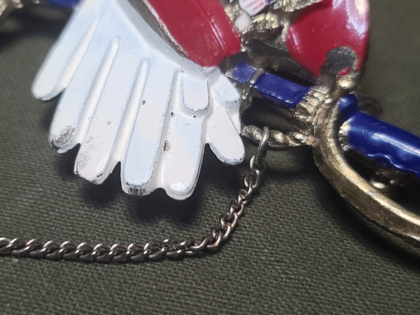 Army Hat with Gloves and Sword Brooch