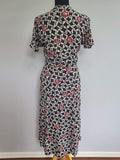 Flower and Person in Archway Novelty Print Dress <br> (B-41" W-28" H-41")