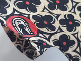 Flower and Person in Archway Novelty Print Dress <br> (B-41" W-28" H-41")