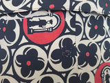 Flower and Person in Archway Novelty Print Dress <br> (B-41" W-28" H-41")