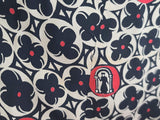Flower and Person in Archway Novelty Print Dress <br> (B-41" W-28" H-41")