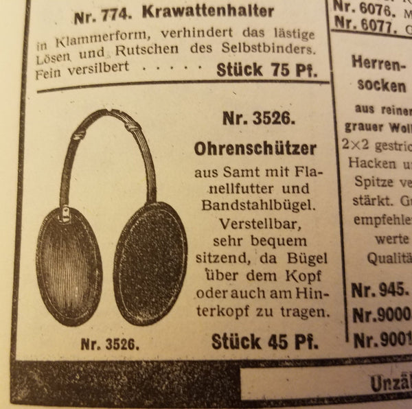Original German Folding Earmuffs