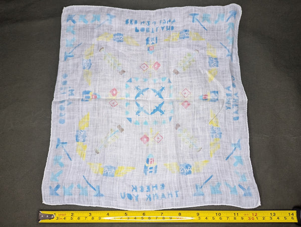 Aircraft Warning Service Army Signals Sweetheart Hankie Portland