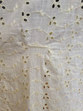 Pale Yellow Eyelet Dress <br> (B-47" W-42" H-49")