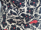 Flower and Person in Archway Novelty Print Dress <br> (B-41" W-28" H-41")