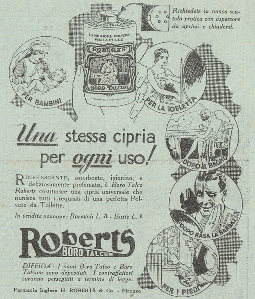 Italian Roberts Talcum Powder