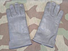 German Insulated Gray Leather Gloves 9 1/2