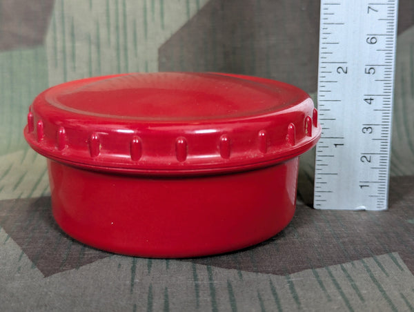 Red Trumpf Butter Dish with Glass Liner