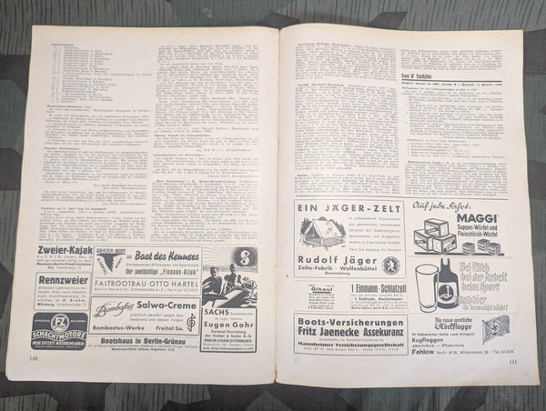 Canoe Sport Magazine 15 April 1939 Heft 8