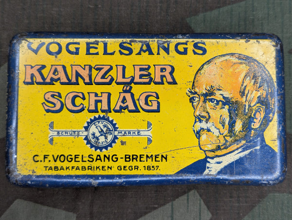 Kanzler Schäg Pipe Tobacco Tin Vogelsangs