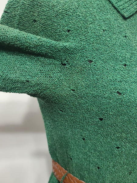 Green Knit Top and Skirt Set <br> (B-36" W-26" H-36")