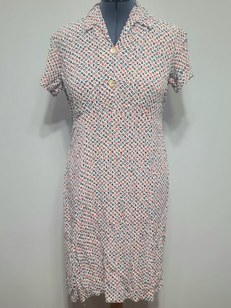 Symbols Novelty Print Dress <br> (B-41" W-35" H-41")