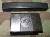German Hygiene Kit in Gray Leather Case Bakelite Pieces