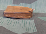 Original Deadstock Leather Wallet Horseshoe Form Light Brown