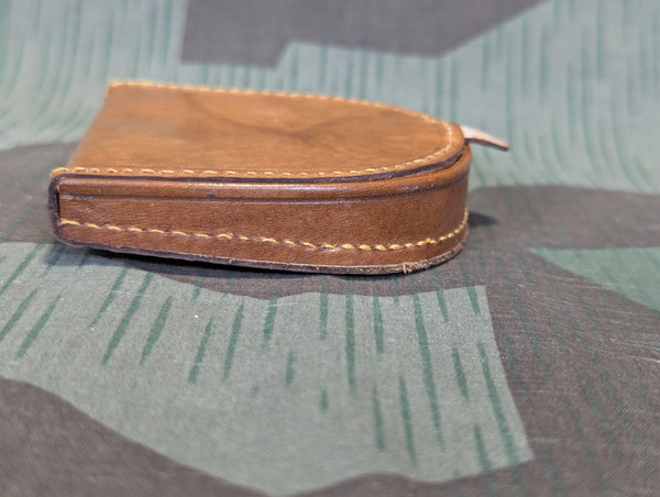 Original Deadstock Leather Wallet Horseshoe Form Light Brown