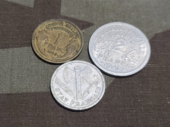 Lot of 3 French Franc Coins