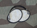Original German Folding Earmuffs White/Black